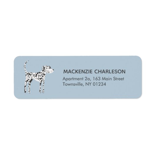Dalmatian Dog Return Address Etiket (Voorkant)
