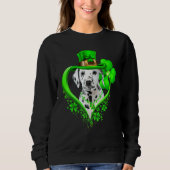 Dalmatian Dog St Patricks Day Lover Irish Shamrock Trui (Voorkant)