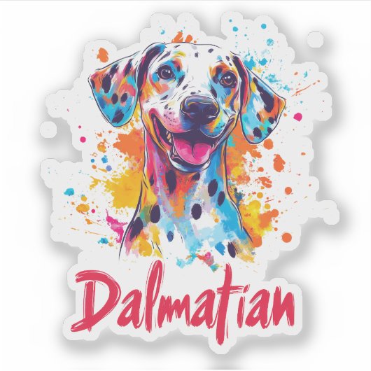 Dalmatian Dog Sticker (Voorkant)