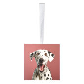 Dalmatian Dog Two Photo Christmas Holiday Kubus Ornament (Rechts)