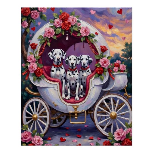 Dalmatian Dog Valentine's Day  Perfect Poster (Voorkant)