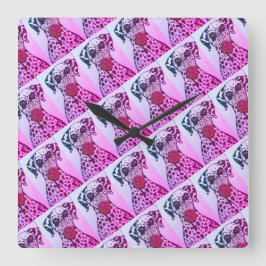 Dalmatian dog Wall Clock Vierkante Klok