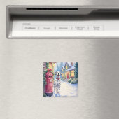Dalmatian Festive Mailbox Christmas Art Magneet (Insitu (Vaatwasser))