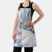 Dalmatian Festive Mailbox Christmas Art Schort (Insitu)