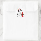 Dalmatian Fire Dog Ronde Sticker (Tas)