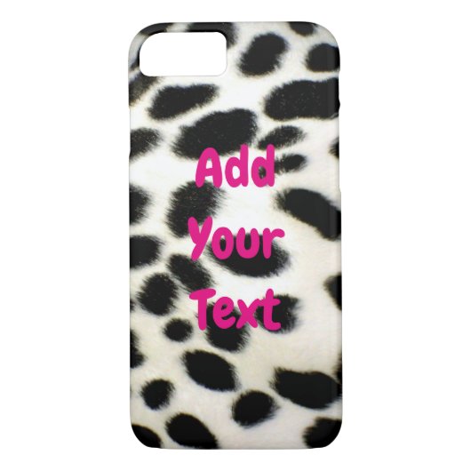 Dalmatian Fur past textiel zwart-wit aan Case-Mate iPhone Case (Achterkant)