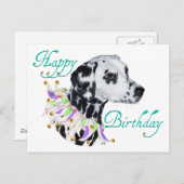 Dalmatian Happy Birthday Briefkaart (Voorkant / Achterkant)