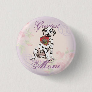 Dalmatian Heart Mam Ronde Button 3,2 Cm