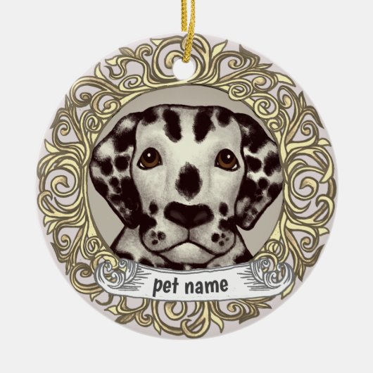 Dalmatian-herinneringsornament Keramisch Ornament (Voorkant)