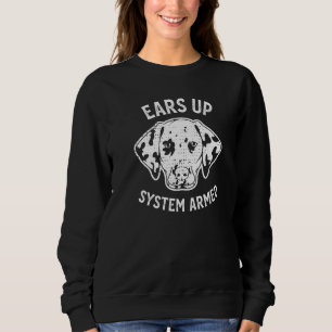 Dalmatian Hond Grappige Cute Oren omhoog Puppy Lie Trui