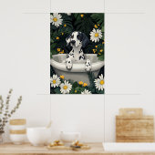 Dalmatian In Bathtub Poster, Funny Dog Poster (Cuisine)