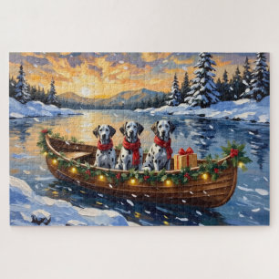 Dalmatian Kerstboot Vakantie Legpuzzel