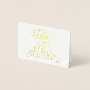 Dalmatian knuffelhond tekenomtrek eenvoudig zwart folie kaarten