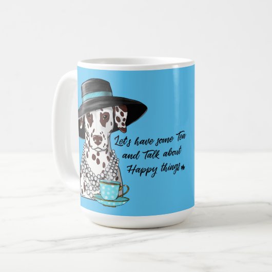 Dalmatian Laten we thee Mok hebben (Voorkant links)