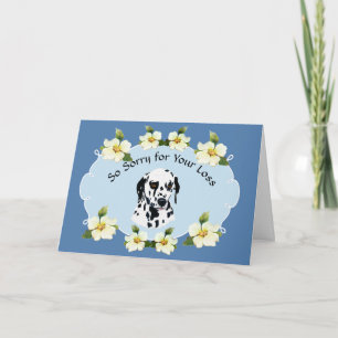 Dalmatian met Blue Dogwood Sympathie Kaart