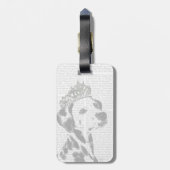 Dalmatian met Tiara 2 Bagagelabel (Achterkant verticaal)