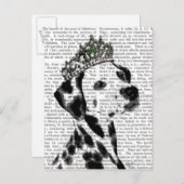 Dalmatian met Tiara 2 Briefkaart (Voorkant / Achterkant)