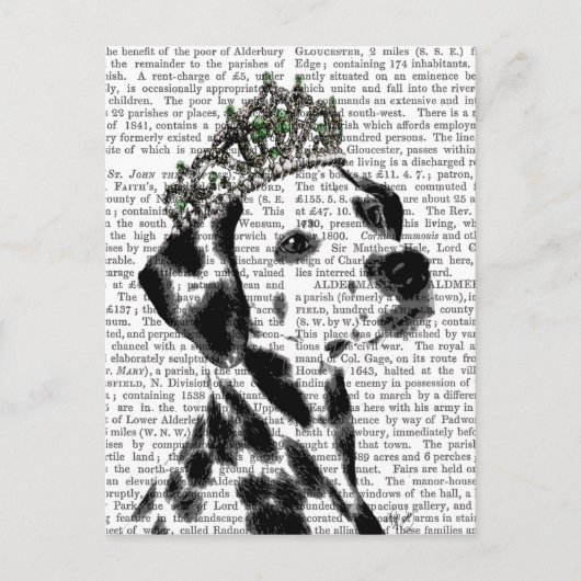 Dalmatian met Tiara 2 Briefkaart (Voorkant)