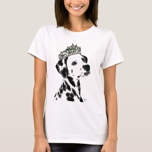 Dalmatian met Tiara 2 T-shirt (Voorkant)
