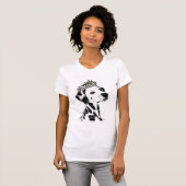 Dalmatian met Tiara 2 T-shirt (Voorkant volledig)