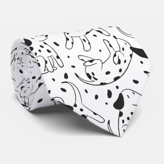 Dalmatian Pattern Stropdas (Opgerold)