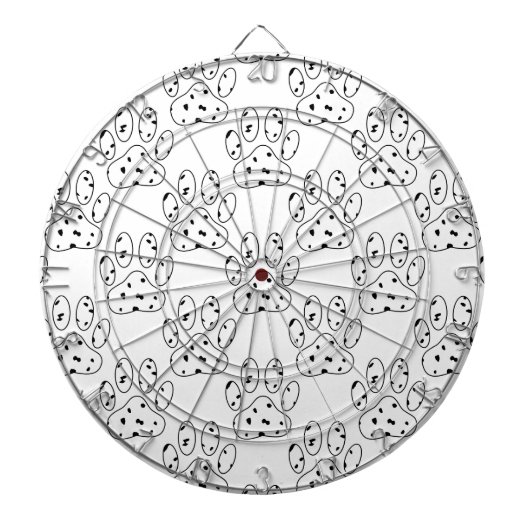 Dalmatian Paw Print Pattern Dartbord (Voorkant)