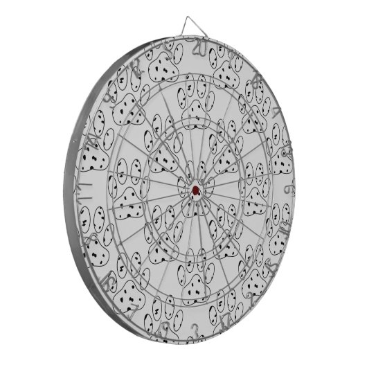 Dalmatian Paw Print Pattern Dartbord (Voorkant Links)