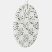Dalmatian Paw Print Pattern Keramisch Ornament (Rechts)