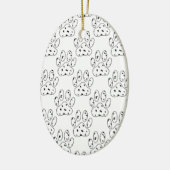 Dalmatian Paw Print Pattern Keramisch Ornament (Links)