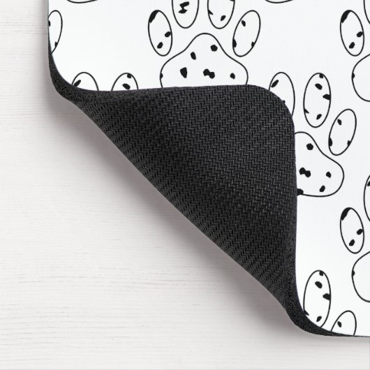 Dalmatian Paw Print Pattern Muismat (Hoek)