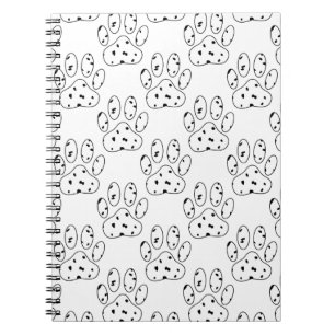 Dalmatian Paw Print Pattern Notitieboek