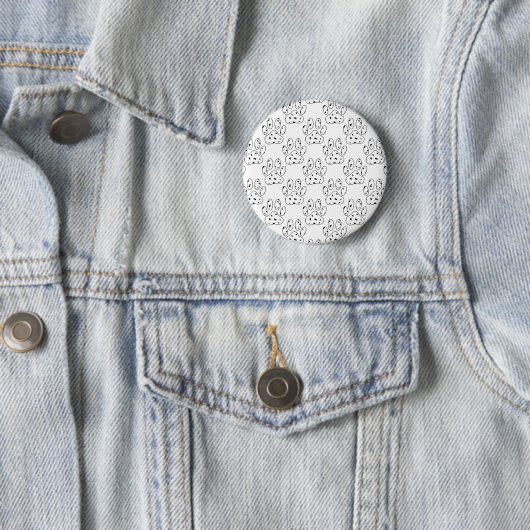 Dalmatian Paw Print Pattern Ronde Button 5,7 Cm (In situ)