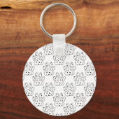 Dalmatian Paw Print Pattern Sleutelhanger (Voorkant)