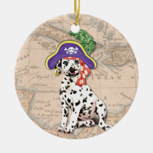 Dalmatian Pirate Keramisch Ornament
