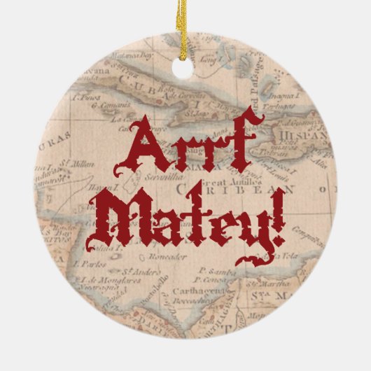 Dalmatian Pirate Keramisch Ornament (Achterkant)