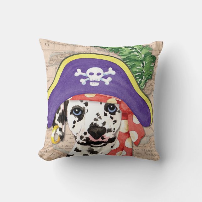 Dalmatian Pirate Kussen (Voorkant)