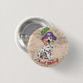Dalmatian Pirate Ronde Button 3,2 Cm (Voorkant /achterkant)