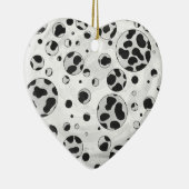 Dalmatian Polka Dot Black and White Keramisch Ornament (Rechts)