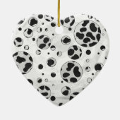 Dalmatian Polka Dot Black and White Keramisch Ornament (Achterkant)