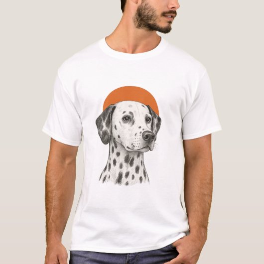 Dalmatian Portrait Graphic T-Shirt (Devant)