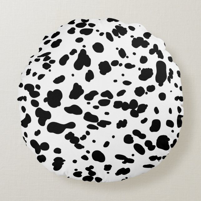 Dalmatian Print Rond Kussen (Voorkant)