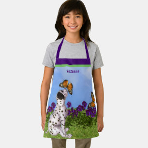 Dalmatian Puppy Butterflies Dog Art gepersonalisee Schort