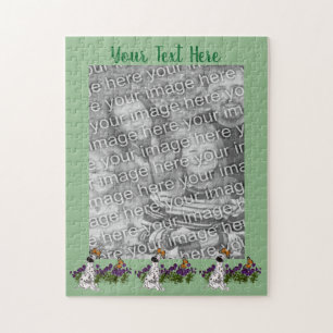 Dalmatian Puppy Butterflies Foto Lijst Sjabloon Legpuzzel