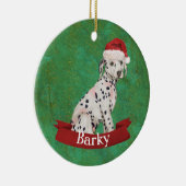 Dalmatian Puppy Eerste KerstKerstmis Keramisch Ornament (Rechts)