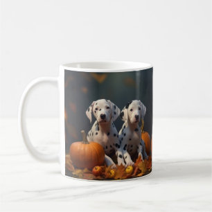Dalmatian Puppy Herfst Plezier Pompoen  Koffiemok
