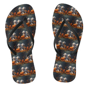 Dalmatian Puppy Herfstpracht Pompoen Teenslippers