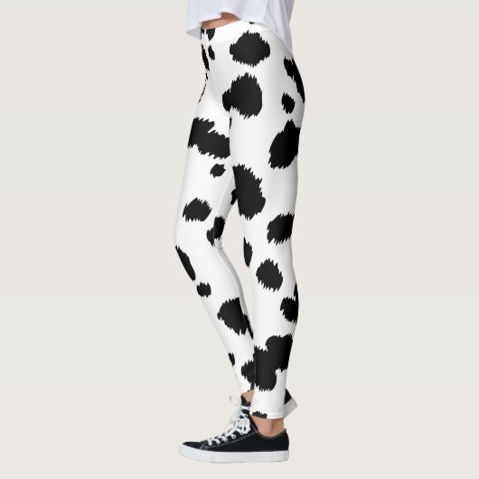 Dalmatian Spots Pattern Dog Dalmation Spot Stippen Leggings (Links)
