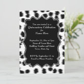 Dalmatian Spots Pattern Print Quinceanera Kaart (Staand voorkant)