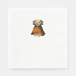 Dalmatian Trick-or-Treat Halloween Hond met Pompoe Servet