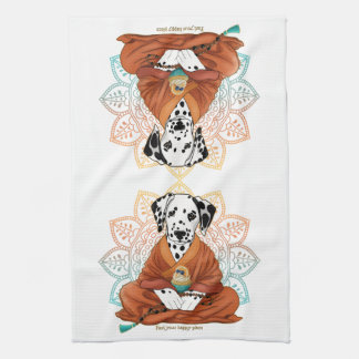 Dalmatian Vind Je Gelukkige Plek Theedoek
